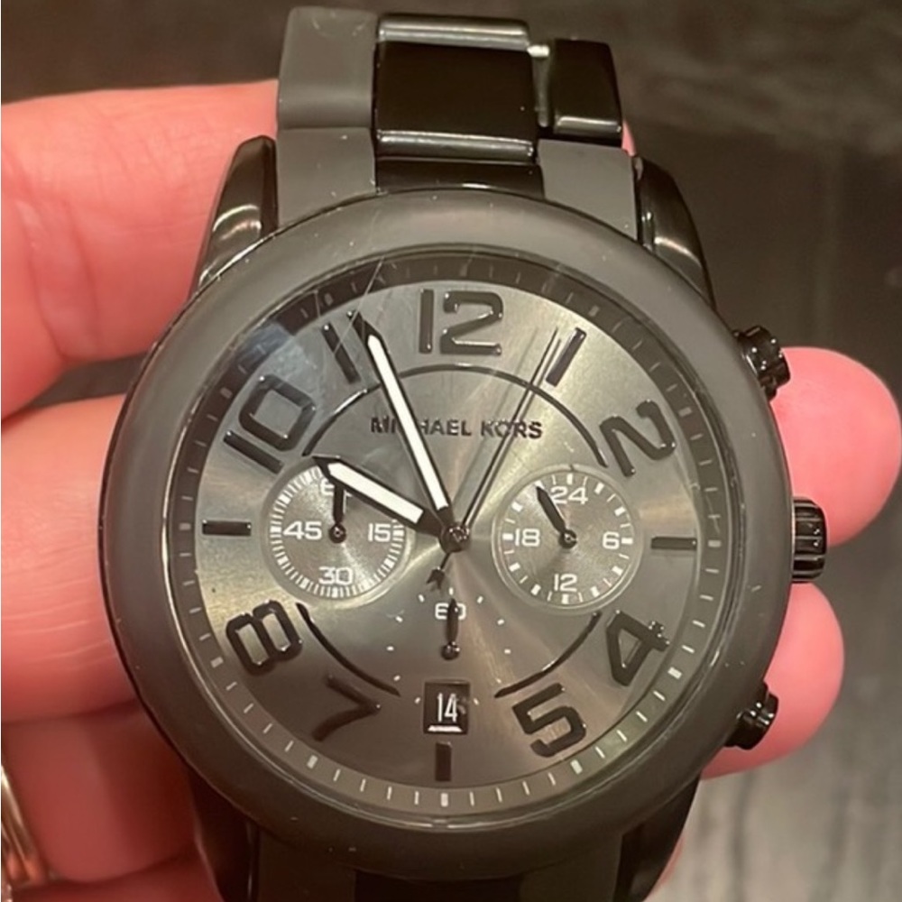 Michael Kors Mercer Black Dial Chronograph Men's Watch MK8322 - Picture 3 of 5